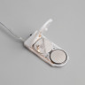 Гирлянда «Мишура» 2 м роса, IP20, серебристая нить, 50 LED, батарейки CR2032х2 (в комплекте), свечение тёплое белое