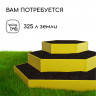 Желтая трехъярусная оцинкованная клумба