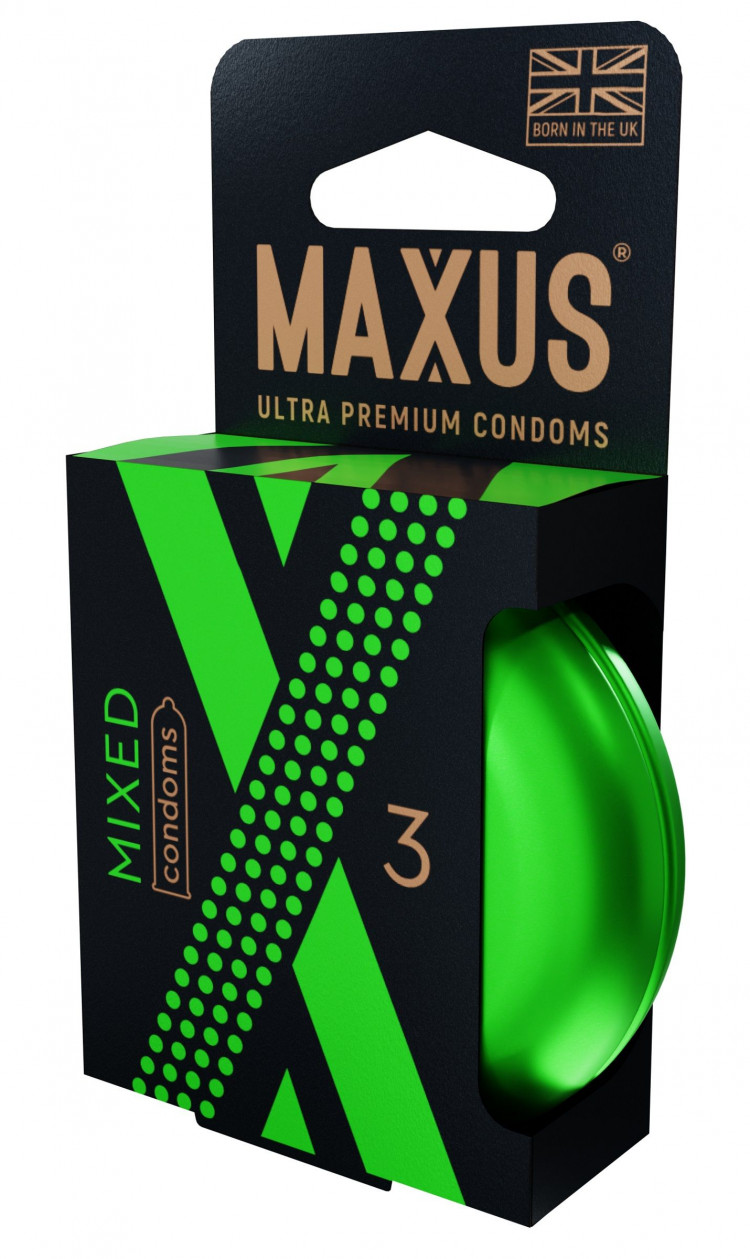Презервативы в железном кейсе MAXUS Mixed - 3 шт. 
