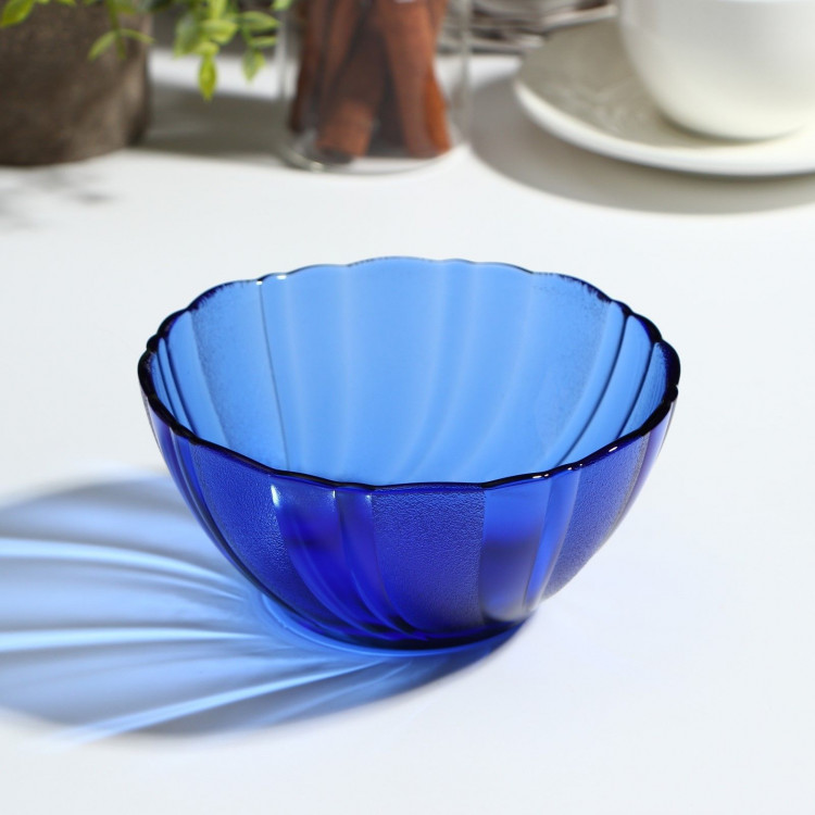 Салатник Sea Brim, d=13 см, стекло, цвет синий 