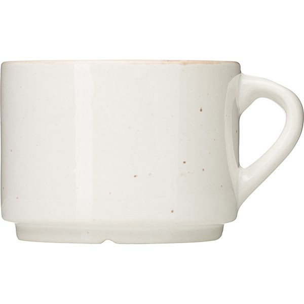 Чашка чайная «Пунто Бьянка»;фарфор;350мл;,H=75,B=95мм;белый,черный 