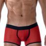 Красные мужские полупрозрачные трусы-боксеры