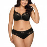 Бюстгальтер plus size на косточках с нежными кружевными элементами