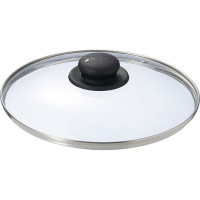 Стеклянная крышка с пластиковой ручкой (диаметр 24 см)
