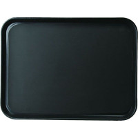 Поднос прорезиненный прямоугольный «Проотель»;полипроп.;,L=45,5,B=35,5см;черный