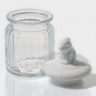 Банка для сыпучих продуктов с белой керамической крышкой «Зайка» (230 мл.)