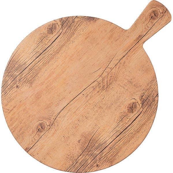 Блюдо для подачи с ручкой;пластик;D=36см;бежев. 