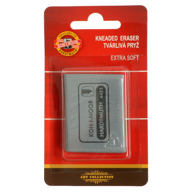 Ластик-клячка для растушевки Koh-I-Noor 6423 Extra soft, серый, блистер 