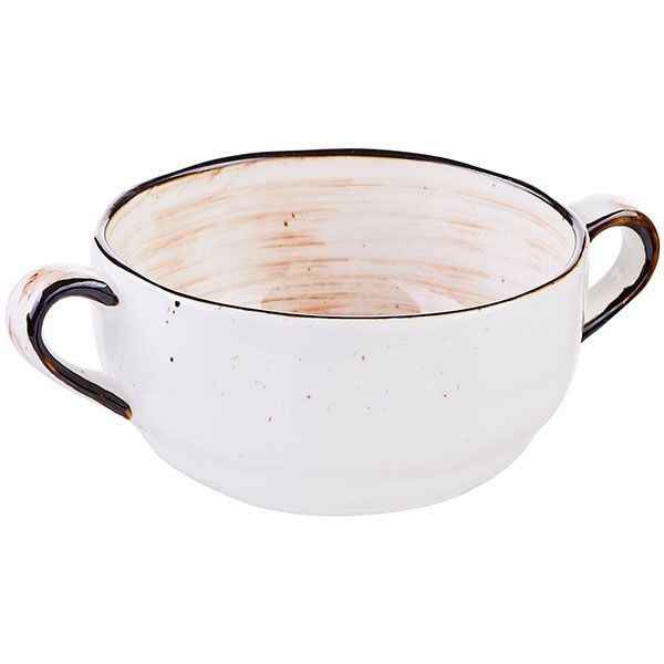 Бульонная чашка «Пастораль» с оранжевыми вкраплениями (объем 270 мл.) 