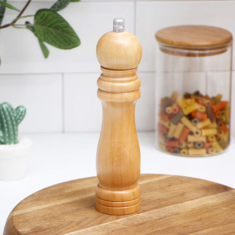 Мельница для специй Доляна «Дуновение леса», 21×4,5 см, керамический механизм, цвет светлое дерево Мельница для специй Доляна «Дуновение леса», 21×4,5 см, керамический механизм, цвет светлое дерево