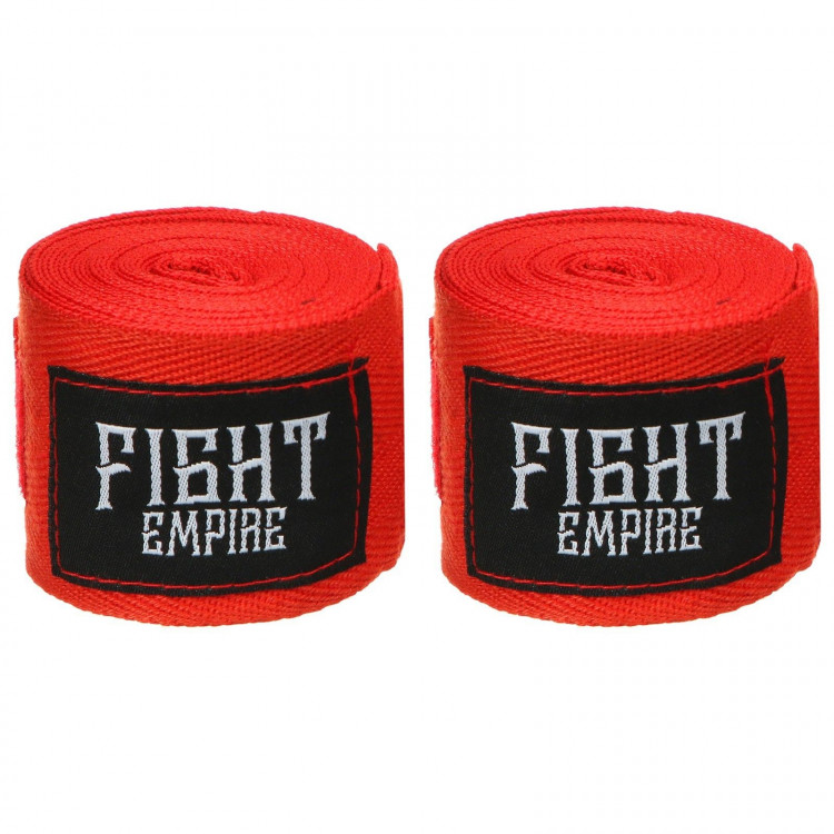 Бинт боксёрский FIGHT EMPIRE 3 м, цвет красный 