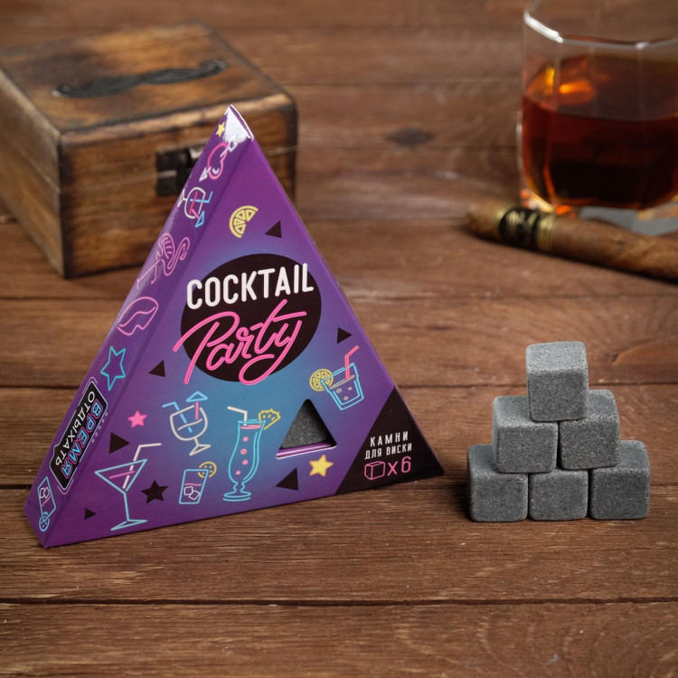 Набор камней для виски Cocktail, 6 шт 