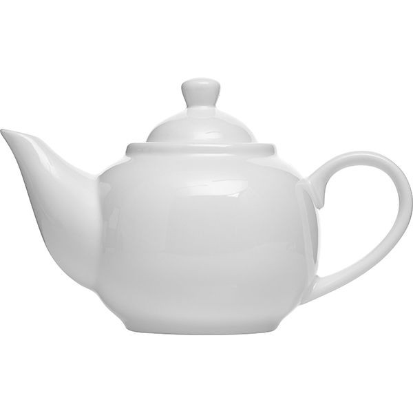 Чайник заварочный «Кунстверк» с крышкой;фарфор;0,8л;D=77,H=120,L=205мм;белый 