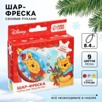 Елочная игрушка своими руками  Новогодний шар-фреска  Медвежоннок Винни