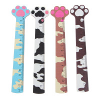 Линейка деревянная 14 см, deVENTE фигурная Cat s Foot (штрих-код), МИКС х 4 цвета, картонная коробка