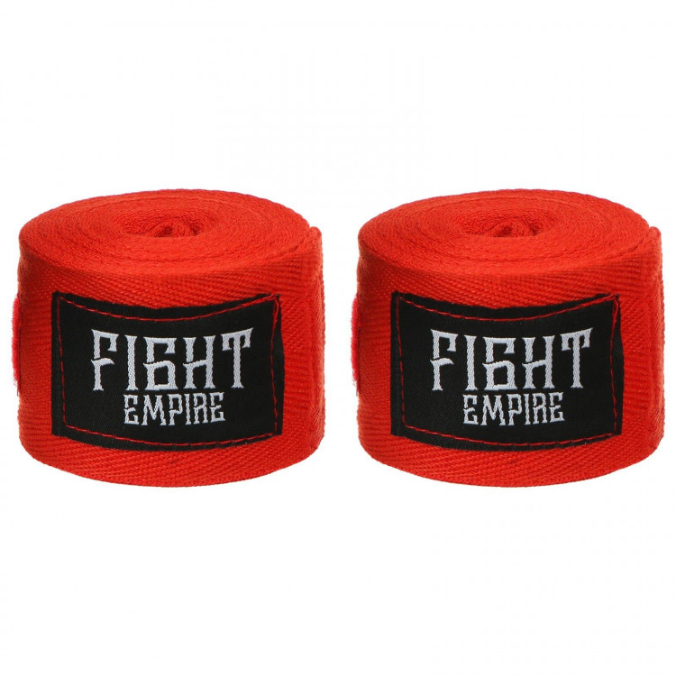 Бинт боксёрский FIGHT EMPIRE 4 м, цвет красный 