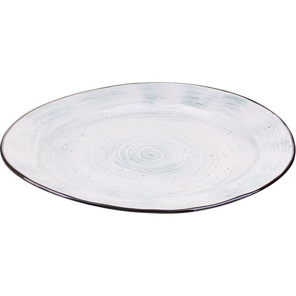 Тарелка «Пастораль» с зелеными вкраплениями (30х26 см) 