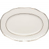 Блюдо «Афродита» овальное;фарфор;,H=15,L=240,B=165мм;белый,золотой