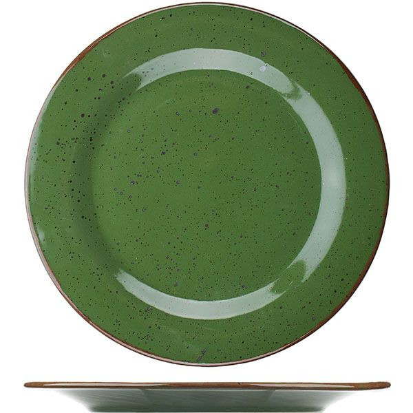 Тарелка «Пунто Верде»;фарфор;D=26см;зелен. 