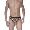 Мужские трусы-стринги с леопардовым принтом
