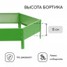 Зеленая оцинкованная шестиугольная клумба (длина 100 см)