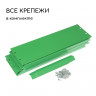 Зеленая оцинкованная шестиугольная клумба (длина 100 см)