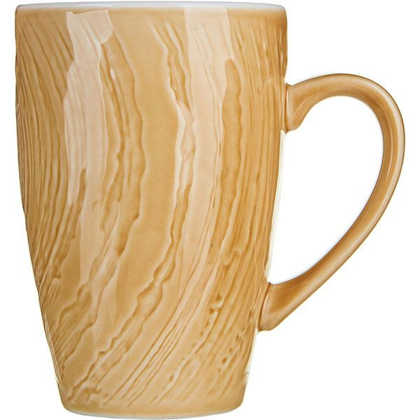 Кружка «Скейп Охра»;фарфор;340мл;D=8/4,H=12см;бежев. 