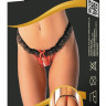 Эффектные кружевные трусики-стринги с контрастным кружевом