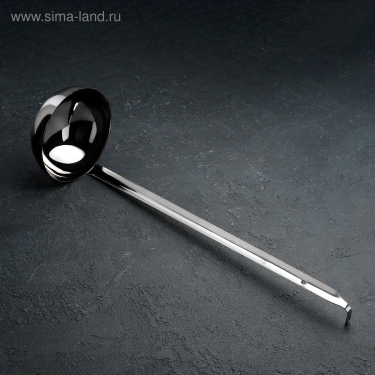 Половник из нержавеющей стали, 380 мл, 45×11,5 см, цвет серебряный 