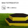 Желтая двухъярусная оцинкованная клумба