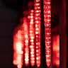 Гирлянда «Сосульки рифленые» 2.5 × 0.3 м, IP65, прозрачная нить, 192 LED, свечение красное с эффектом стекания, 12 В
