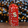 Новый год. Коробка подарочная складная  Новогодица красный  18,5 х 10 х 30,5 см.