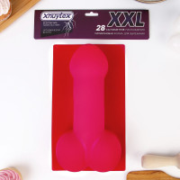 Форма силиконовая для выпечки XXL, 28 см, цвет розовый 18+