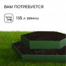 Зеленая оцинкованная двухъярусная клумба