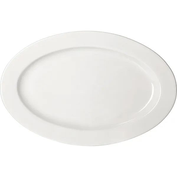 Блюдо «Кунстверк» овальное;фарфор;,H=30,L=455,B=305мм;белый 