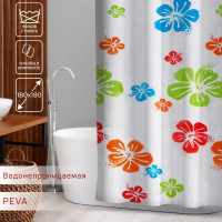Штора для ванной комнаты «Гавайская роза» (180х180 см)