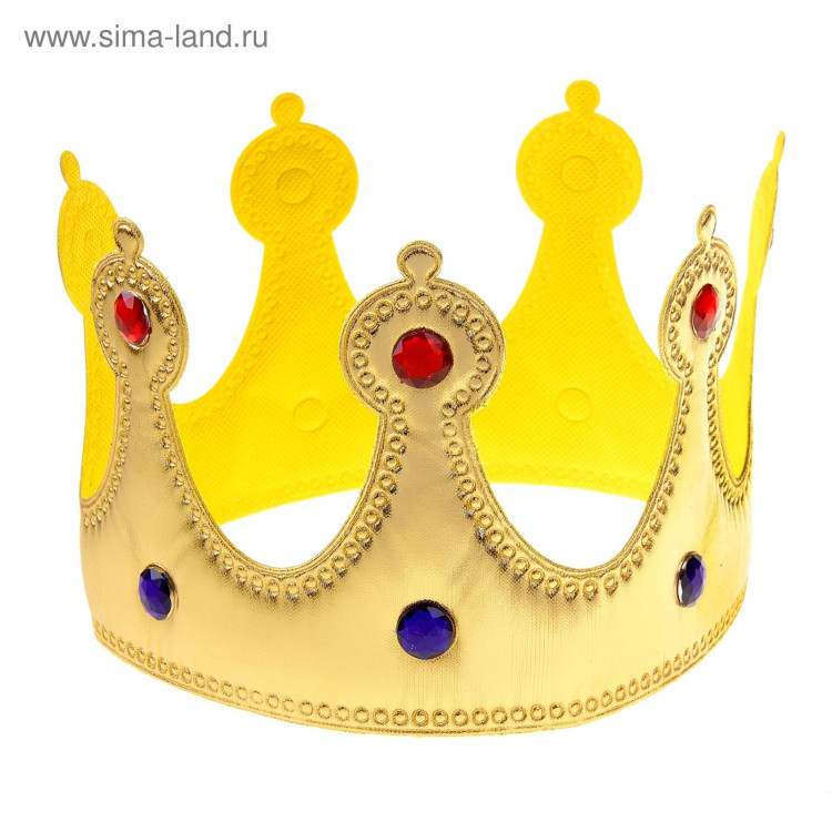 Корона «Королева», со стразами, цвет золотой 