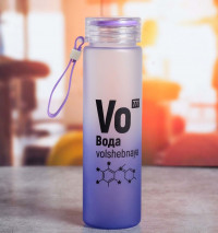 Фиолетовая бутылка для воды «Вода» (550 мл.)