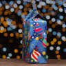 Новый год. Коробка подарочная складная  Индиго  35 х 14,5 х 43 см.