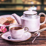 Блюдце «Пастораль»;фарфор;D=14/6см;оранжев.