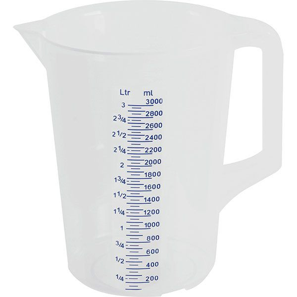 Кувшин мерный;полипроп.;3л;D=17,5,H=23см;прозр. 