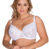 Кружевной бюстгальтер plus size на косточках с боковыми поддержками