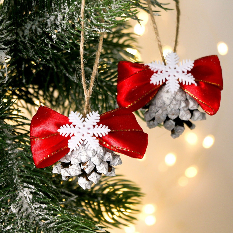 Новый год. Набор «Шишки банты снежинка» 