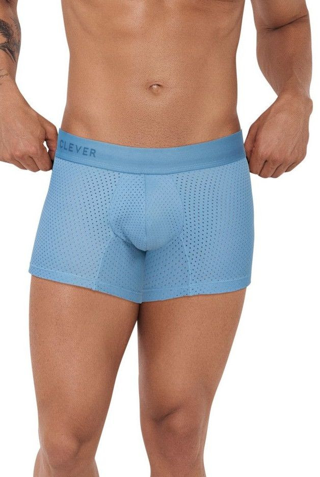 Синие трусы-боксеры с эффектом перфорации Euphoria Boxer 