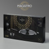 Сковорода Magistro Warrior, d=24 см, h=6,3 см, со стеклянной крышкой, ручка soft-touch, антипригарное покрытие, индукция