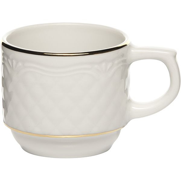 Чашка кофейная «Афродита»;фарфор;100мл;D=6,H=5,L=8см;белый,золотой 