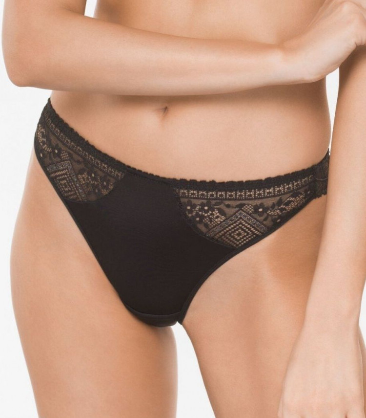 Кружевные трусики-танга Black Diamonds 