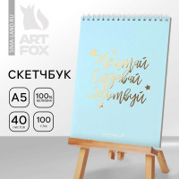 Скетчбук «Мечтай.Создавай.Действуй МЯТНЫЙ» А5, 40 л, 100 г/м