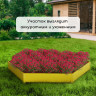 Желтая оцинкованная шестиугольная клумба (длина 140 см)