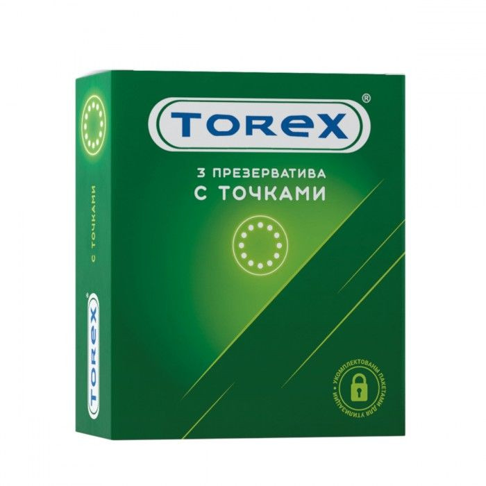 Текстурированные презервативы Torex  С точками  - 3 шт. 